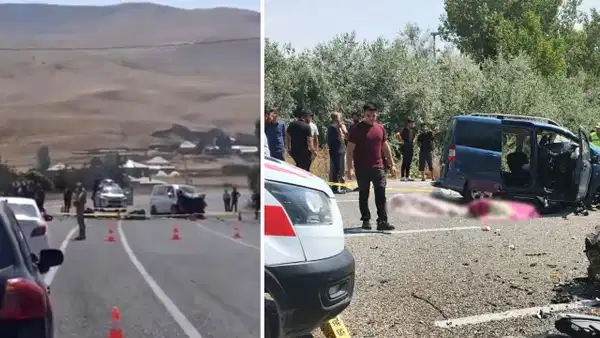 Muradiye'de korkunç kaza... Araçlar kafa kafaya çarpıştı: 2 ölü, 9 yaralı