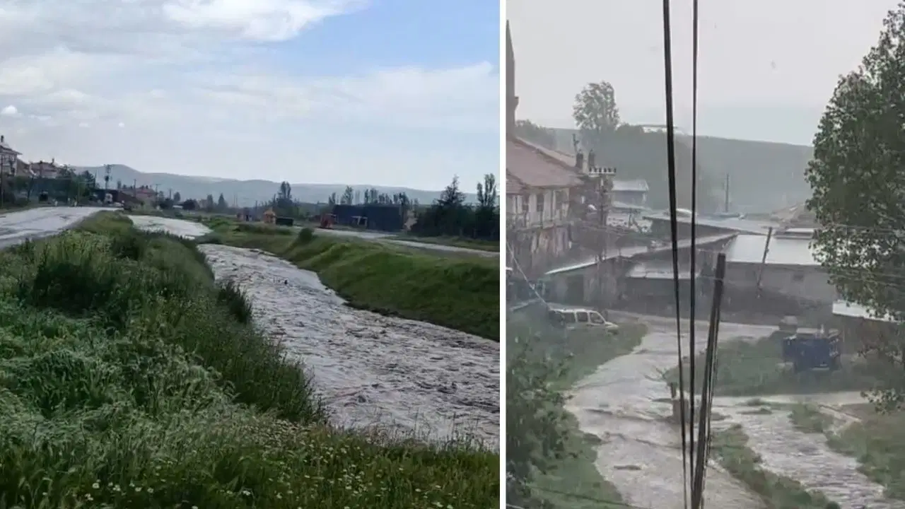Ankara’da sağanak sonrası sel meydana geldi