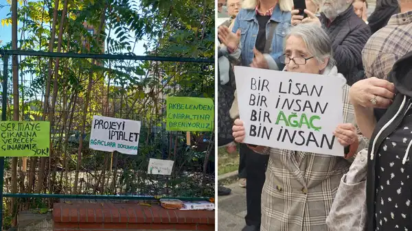 Mahalleli 'Çınaraltı Savunması'nı kurdu