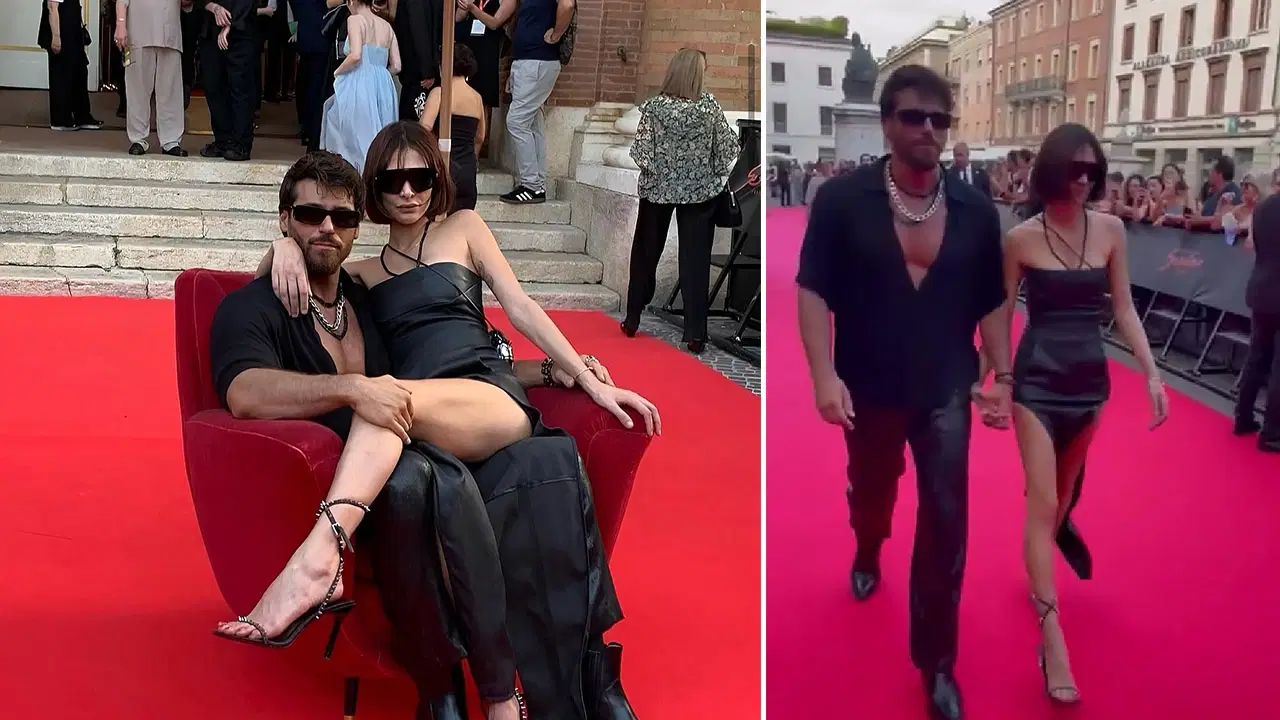 Can Yaman ve yeni sevgilisi DJ Sara Bluma'dan kırmızı halıda samimi pozlar