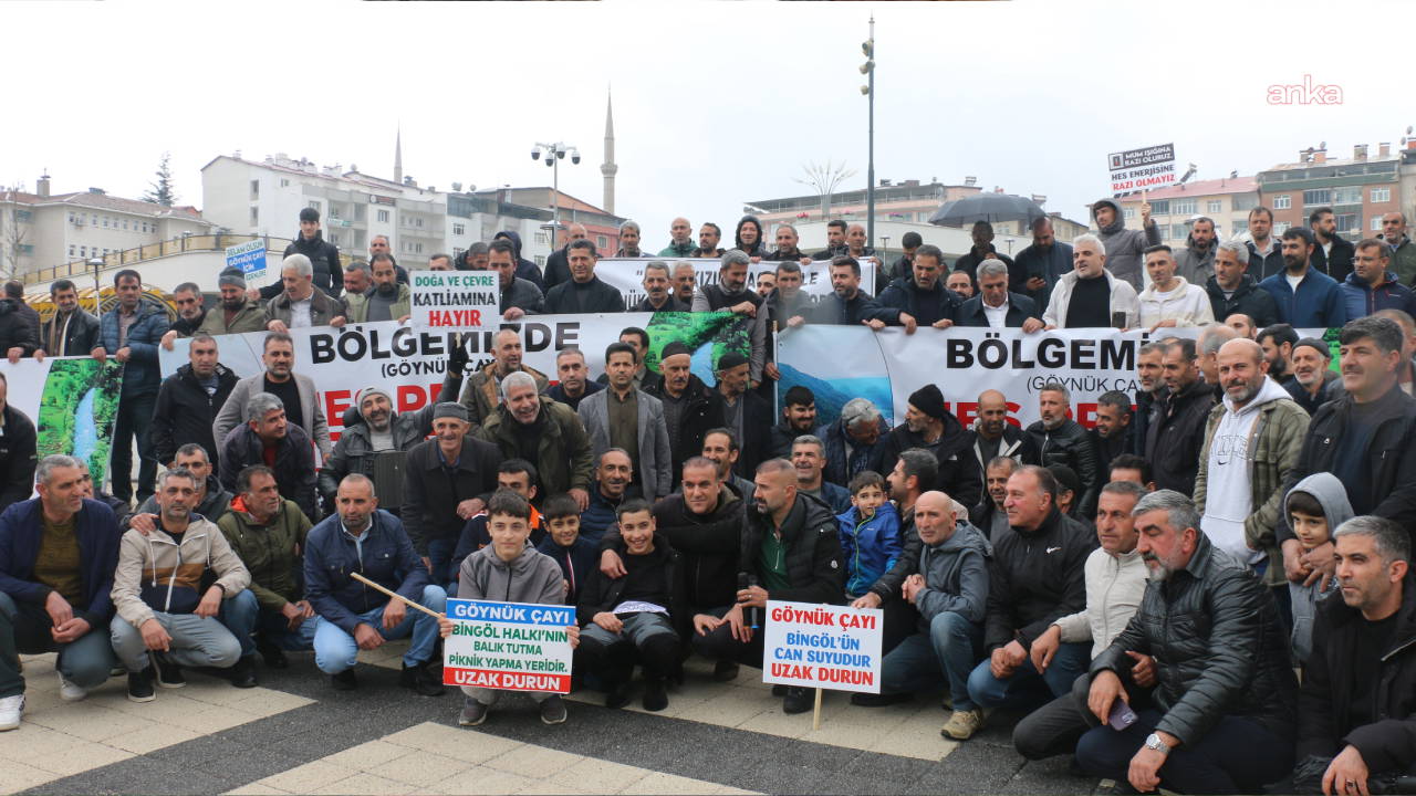 Bingöl'de 'HES' protestosu: 'Devlet ormanımıza, toprağımıza göz koyup; göz koyanlara karşı susuyor'