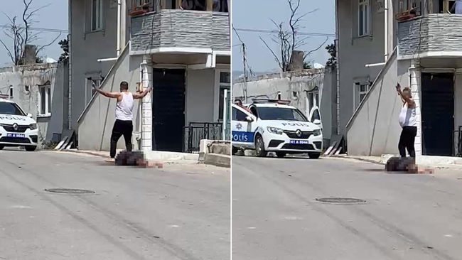 Eşini sokak ortasında bıçaklayarak katletti