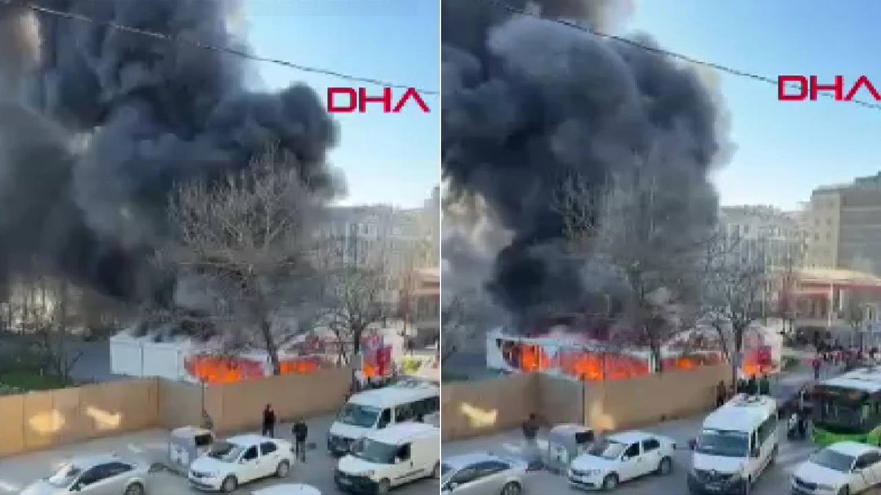 Arnavutköy'de iftar çadırında yangın!