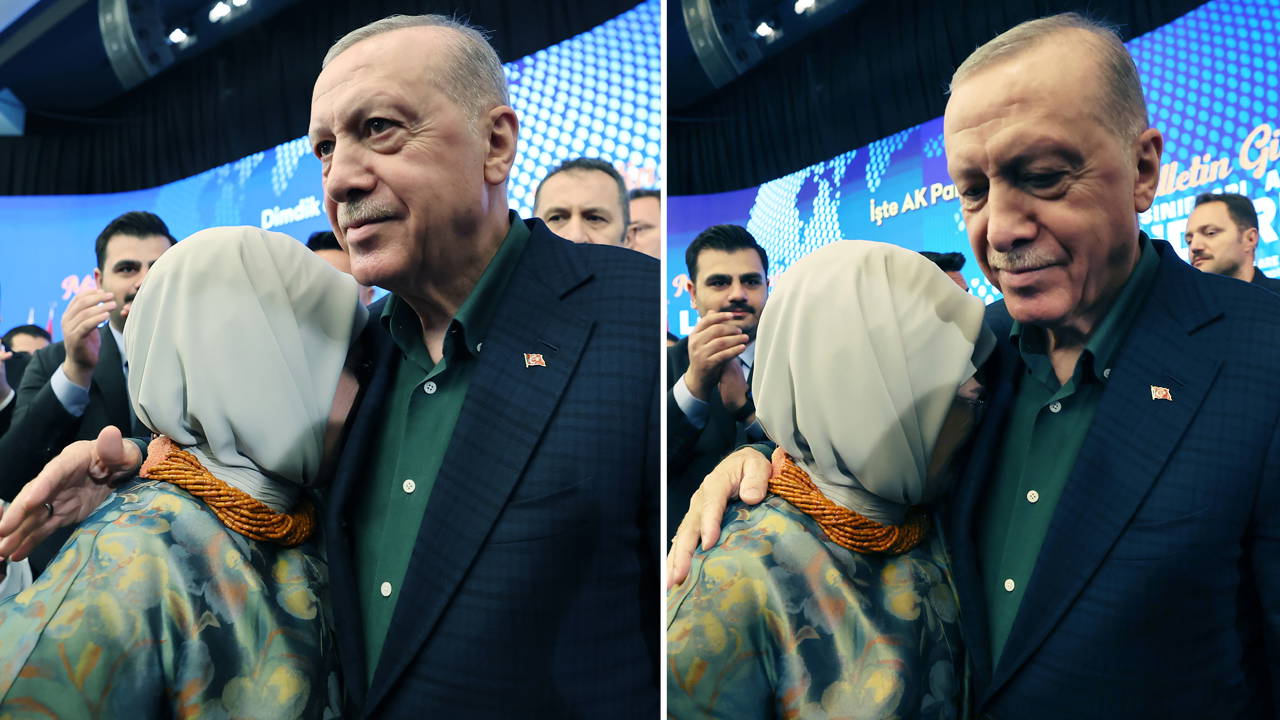 AKP'den 'kalp'li paylaşım: Erdoğan'ın konuşması sonrası Emine Erdoğan gözyaşlarını tutamadı
