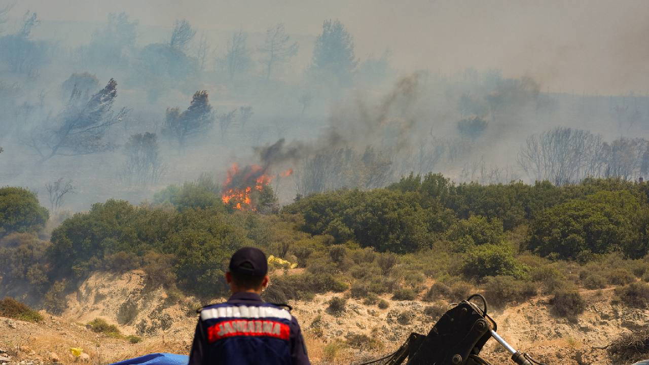 İzmir'de korkutan orman yangını