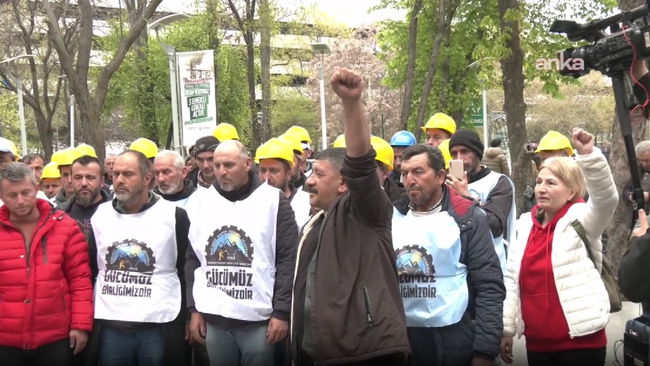 Doruk Madencilik işçileri Kurtuluş Parkı'nda 