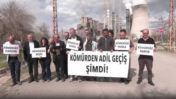 Çevre örgütleri, Afşin-Elbistan Termik Santrali önünden seslendi: Türkiye, yeni kömürlü santral yapmamalı, kömürün vadesi doldu