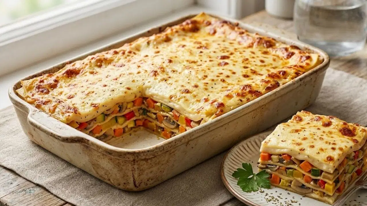 Akşam yemeğine renk katan lezzet: Sebzeli lazanya tarifi