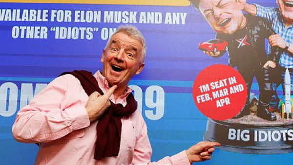 Ryanair’in fendi Elon Musk’ı yendi