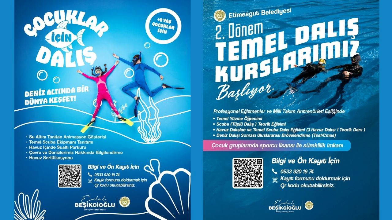 Etimesgut Belediyesi dalış etkinliklerini sürdürüyor
