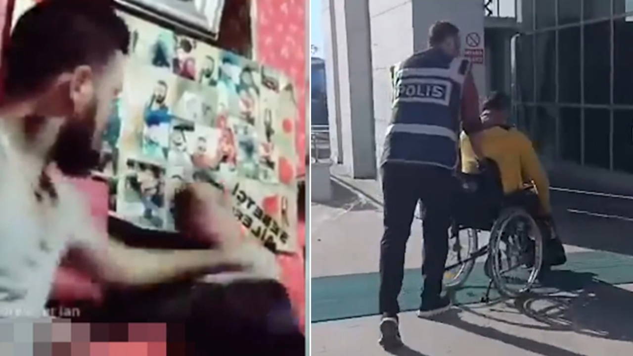 Canlı yayında kadına şiddet uygulayan erkek yakalandı