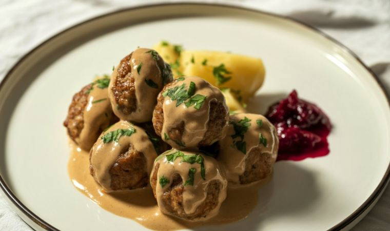 Kremalı sosuyla efsane lezzet: İsveç köftesi