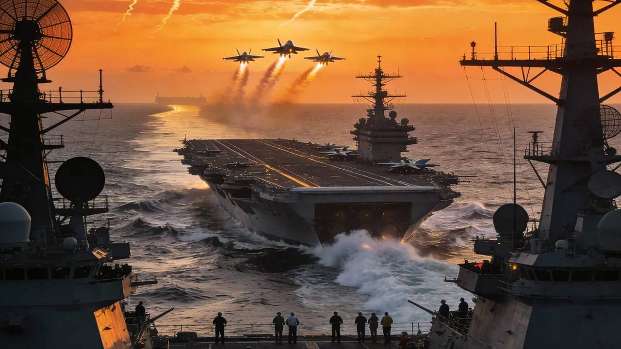 Umman Denizi’nde sıcak temas: Uçak gemisine yaklaştı, füzelerle vuruldu