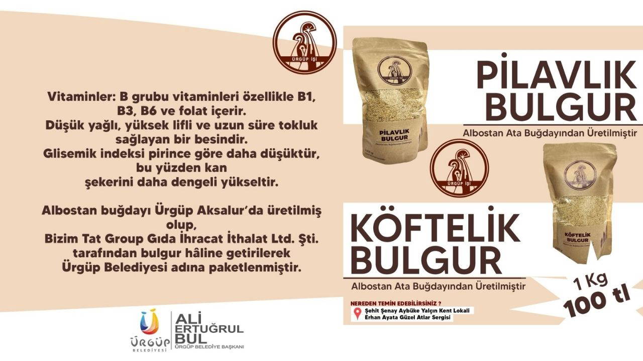 Ürgüp işi Albostan ata tohumu buğdayı raflarda yerini aldı