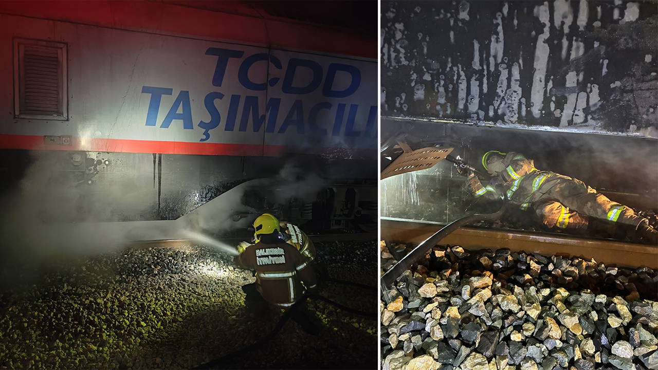 Susurluk’ta yük treninde yangın paniği