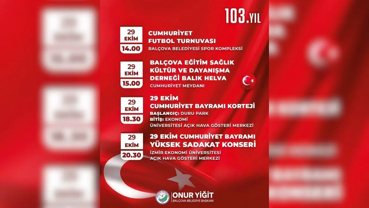 29 Ekim 2026 Cumhuriyet Bayramı konser takvimi! 29 Ekim 2026 Cumhuriyet Bayramı'nda İzmir'de hangi ilçede, kimin konseri var?