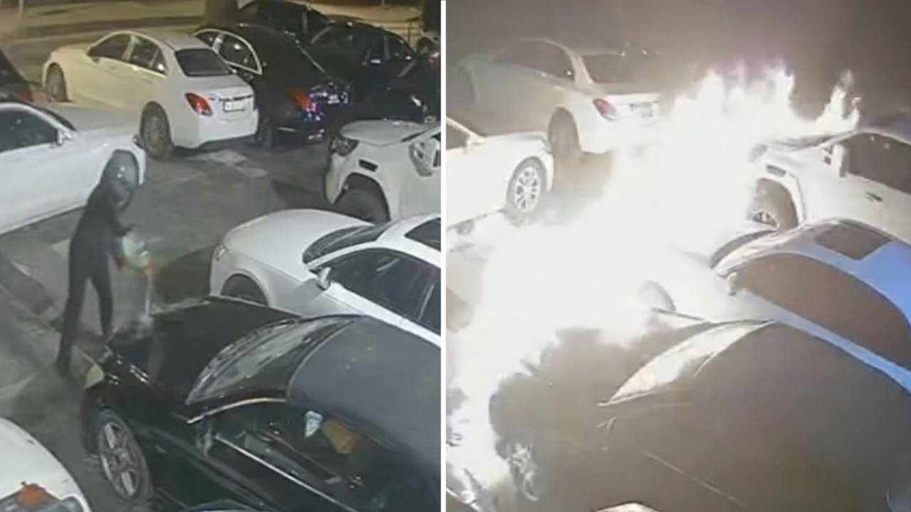 İstanbul'da dehşet görüntüleri: Araçları ateşe verdiler, sahibinin villasına saldırdılar