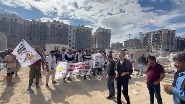 Arnavutköy Sazlıbosna'da inşaat işçilerinden eylem: ‘Hakkımızı istiyoruz’