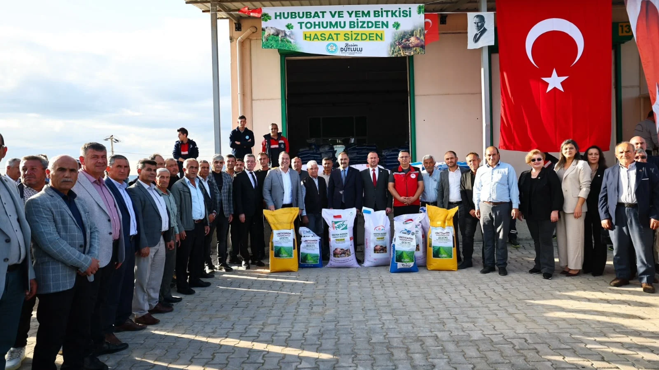 Üreticiye tohum, yangınlara karşı tanker desteği