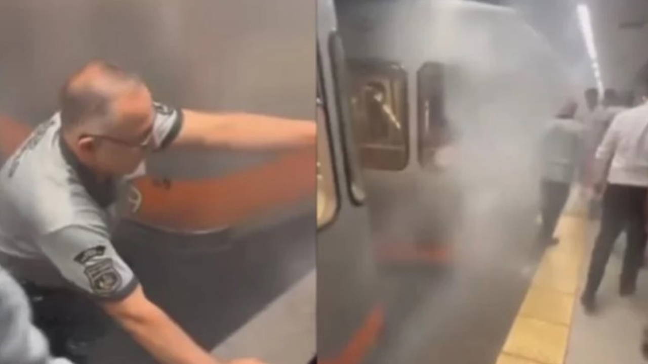 Yenikapı metrosunda panik anları: Dumanlar yükseldi
