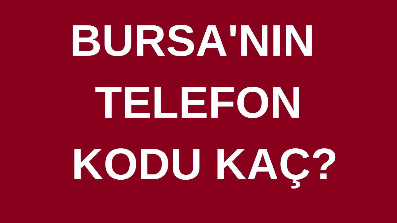 Bursa’nın telefon kodu kaç? Bursa’nın alan kodu kaç?