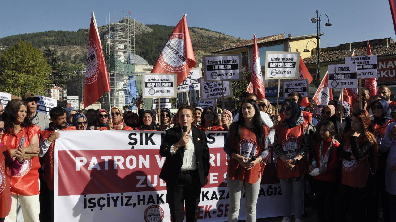 Tokat'ta tekstil işçilerinin eylemi 13. gününde sürüyor