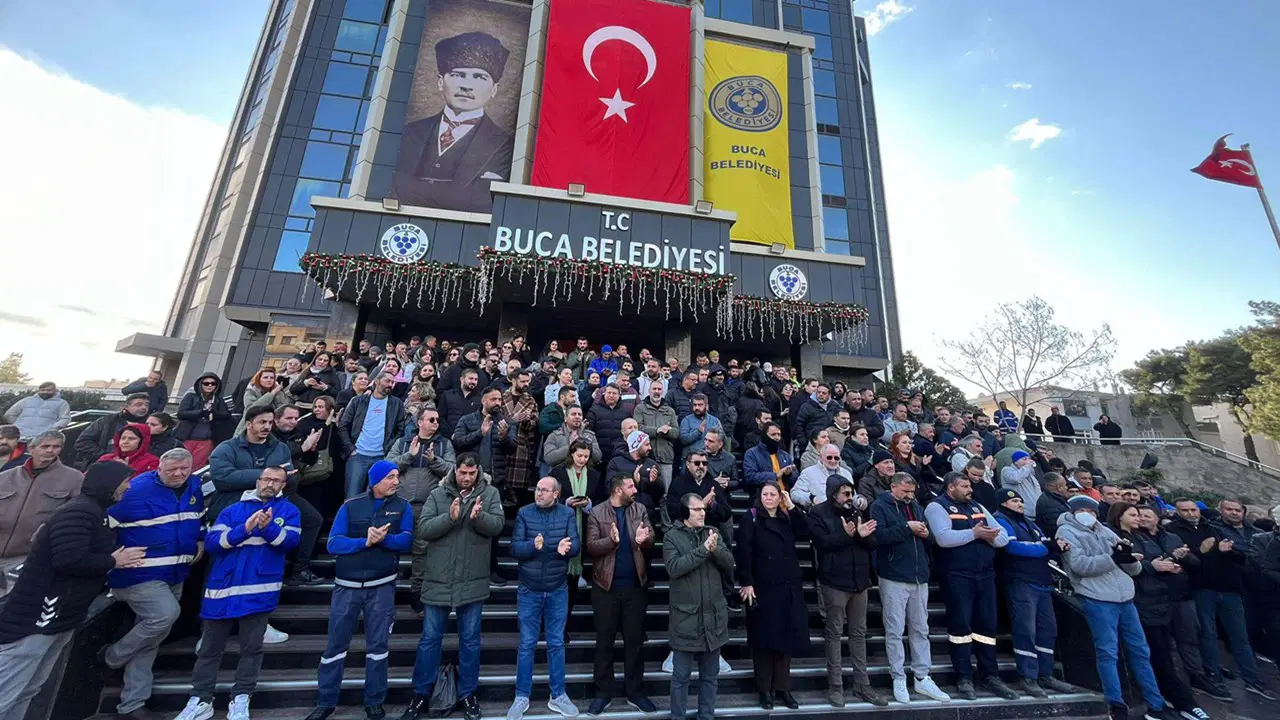 Buca'da Belediyesi'nde işçiler eylemde