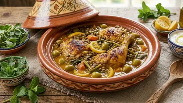 Kuzey Afrika'nın gizemli ve mis kokulu klasiği: Fas usulü limonlu ve zeytinli tavuk Tajin tarifi…