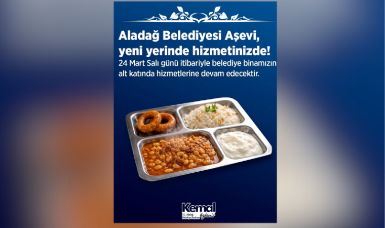 Aladağ Belediyesi aşevi yeni yerinde hizmetini sürdürüyor