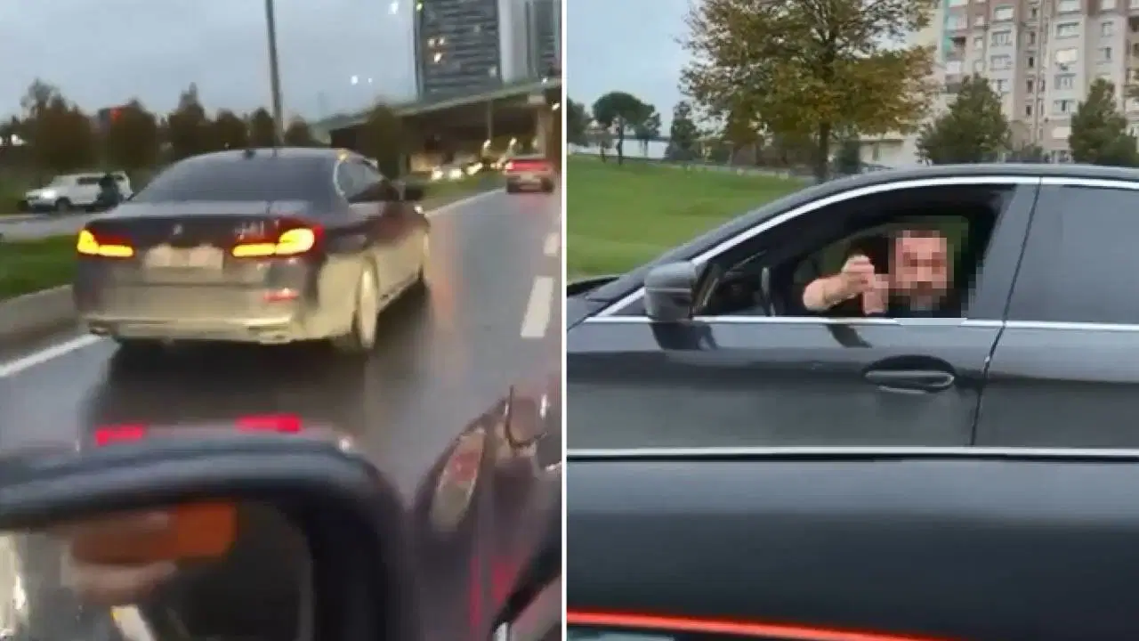 Büyükçekmece'de trafikte tartıştığı sürücünün otomobiline çarptı