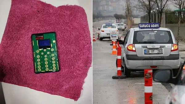 Ehliyet sınavında usulsüzlük: Birçok cihaz ele geçirildi