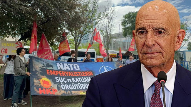 ABD Büyükelçiliği önünde NATO Zirvesi protestosu