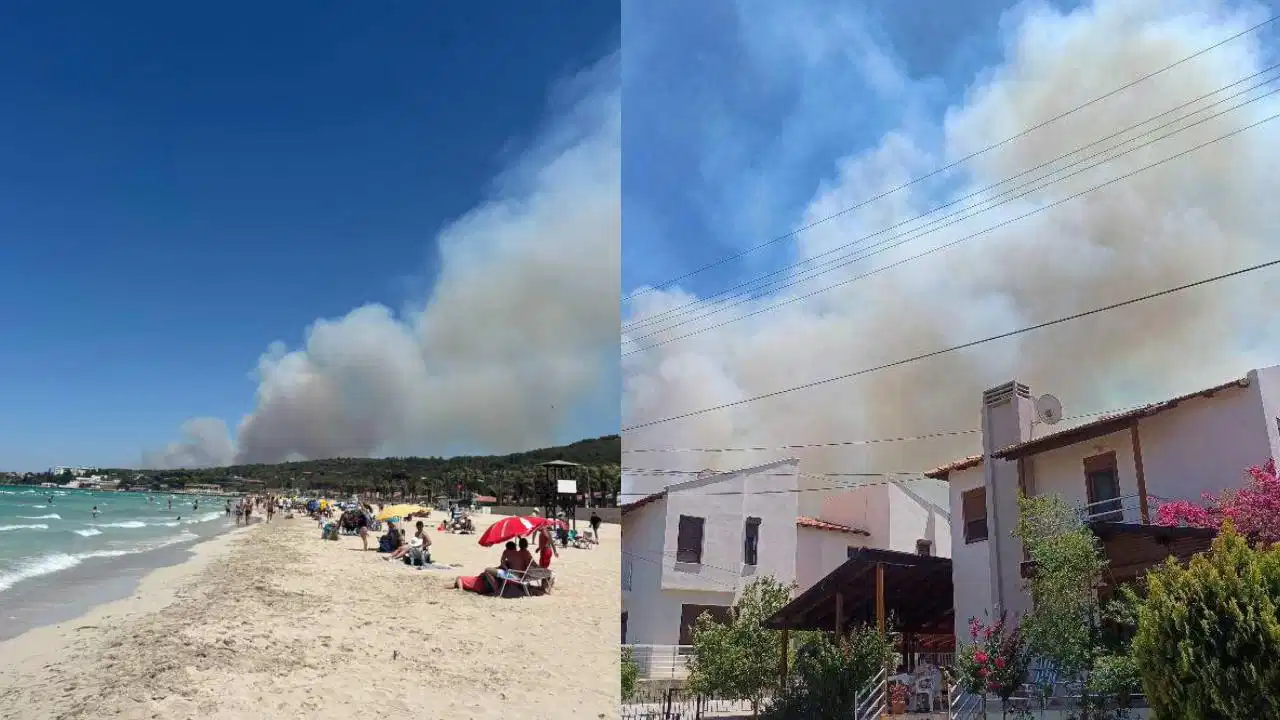 Yangınlar Çeşme’ye sıçradı... Yerleşim yerlerini tehdit ediyor!