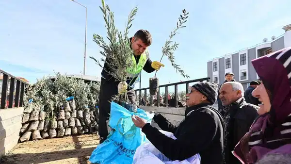 Denizli Büyükşehir’den çiftçilere fidan desteği